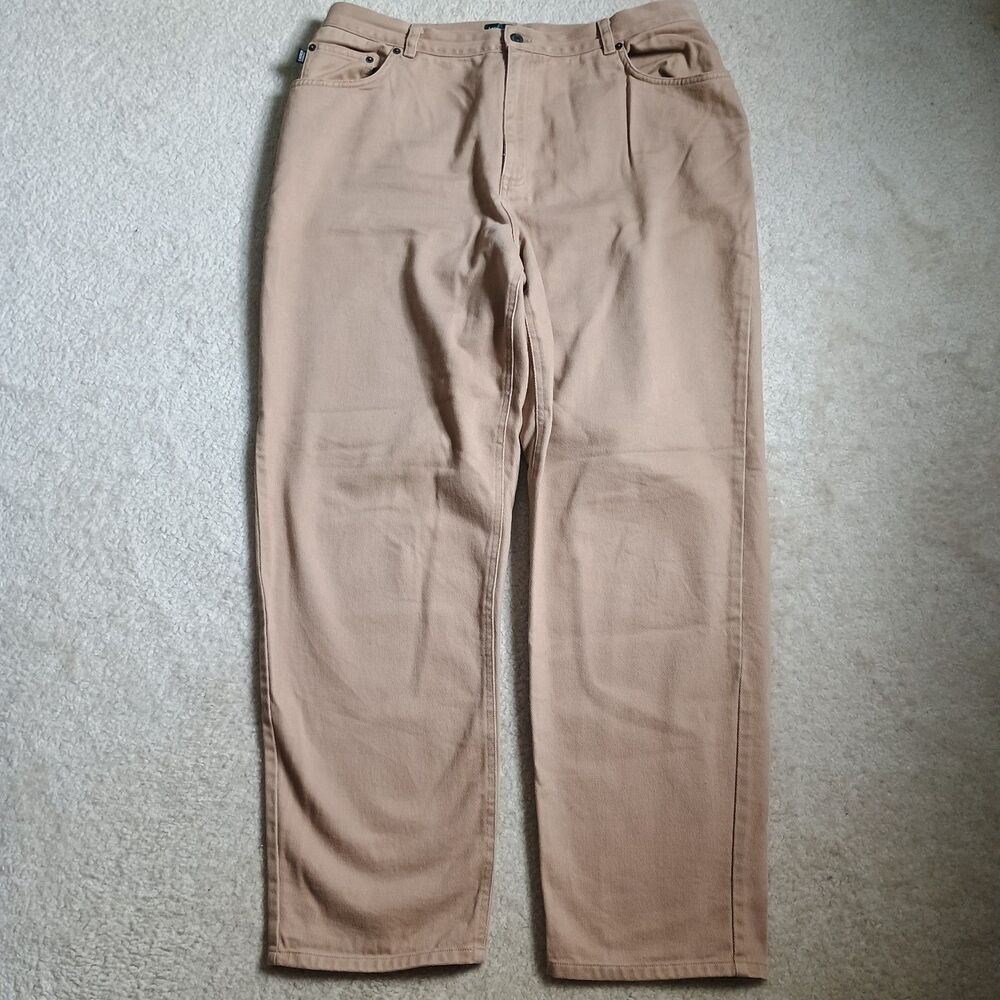 Ralph Lauren Jean Co. Jeans Womens Sz 18W  Classic Straight Tan  (37x30 actual)